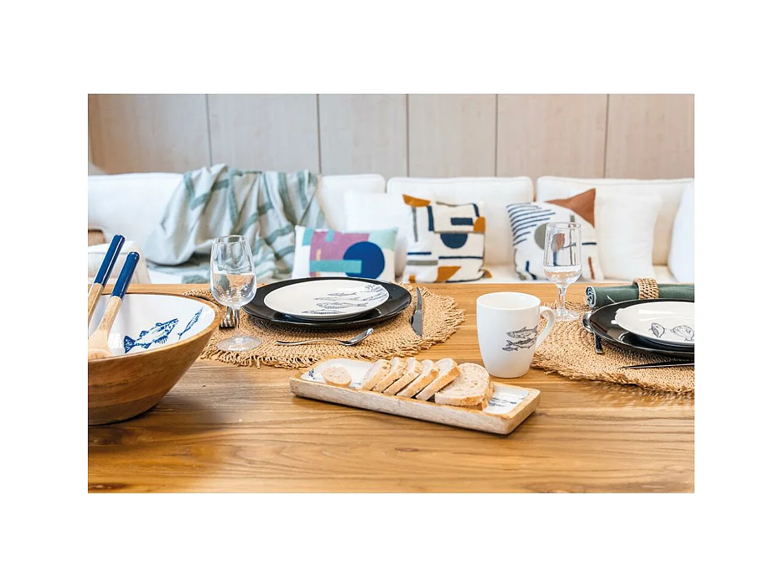 Rechteckiges Baumwollkissen