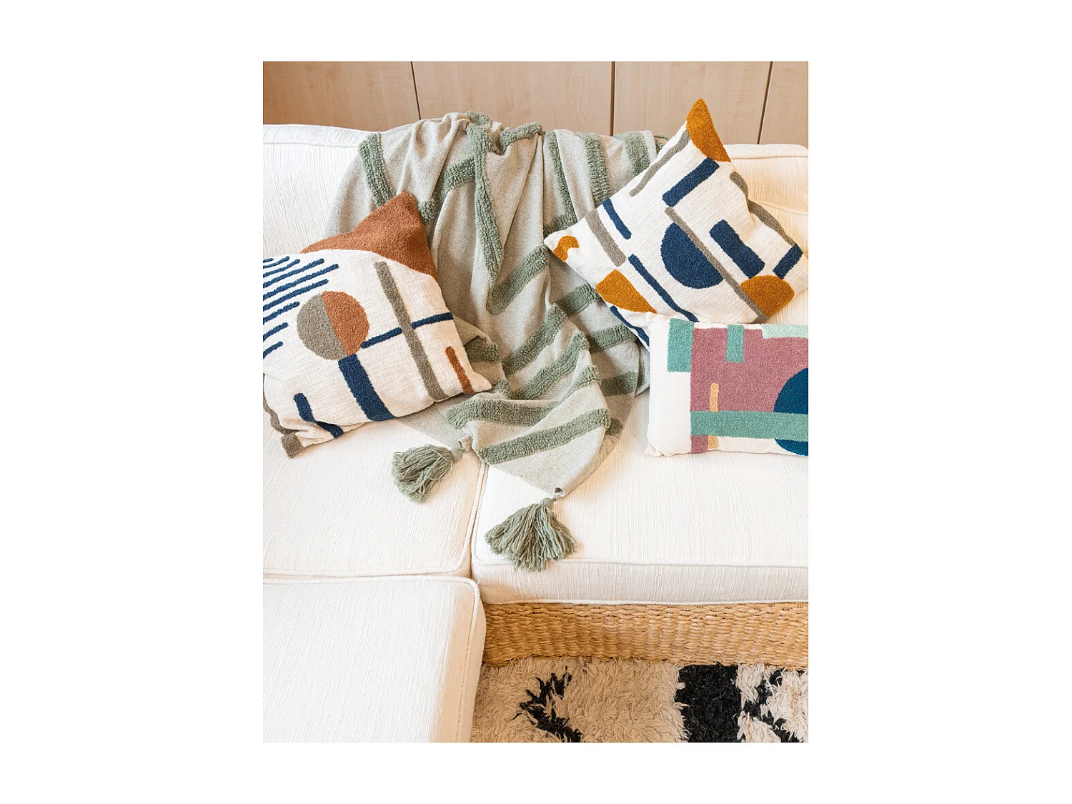 Cuscino rettangolare in cotone