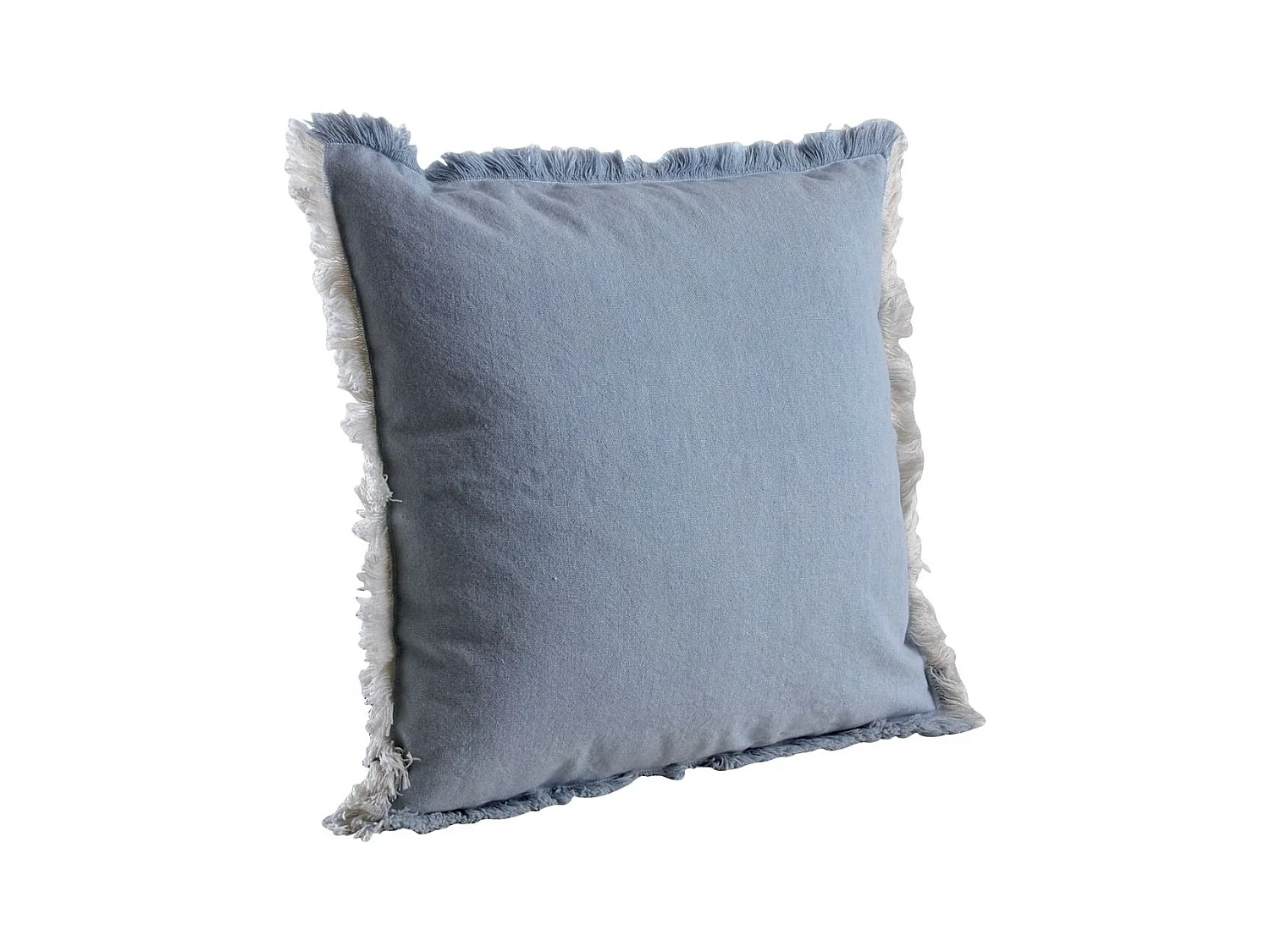 Coussin en coton avec franges