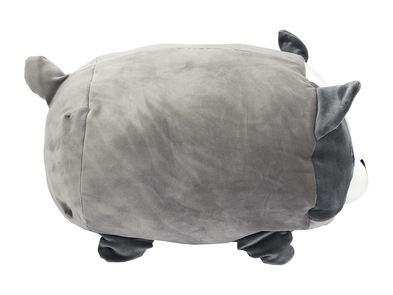 Peluche Coussin Chien 3ocm Gris, Blanc