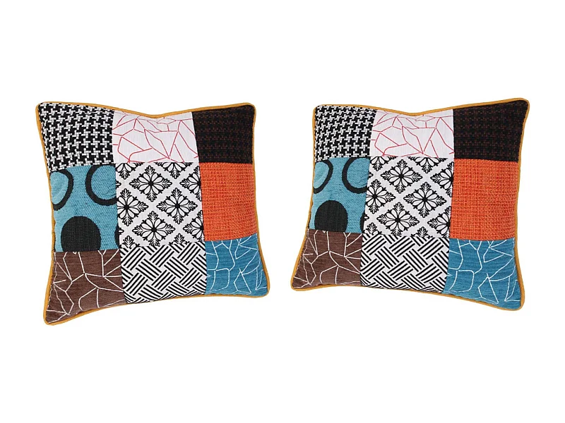 Cuscino patchwork sfoderabile 40x40 cm (Set di 2)