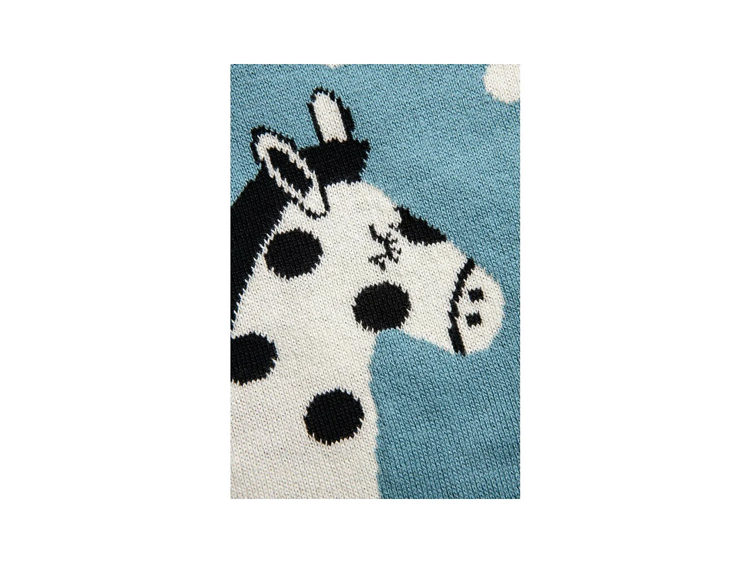 Housse de coussin en coton bio 35 x 35 cheval à pois