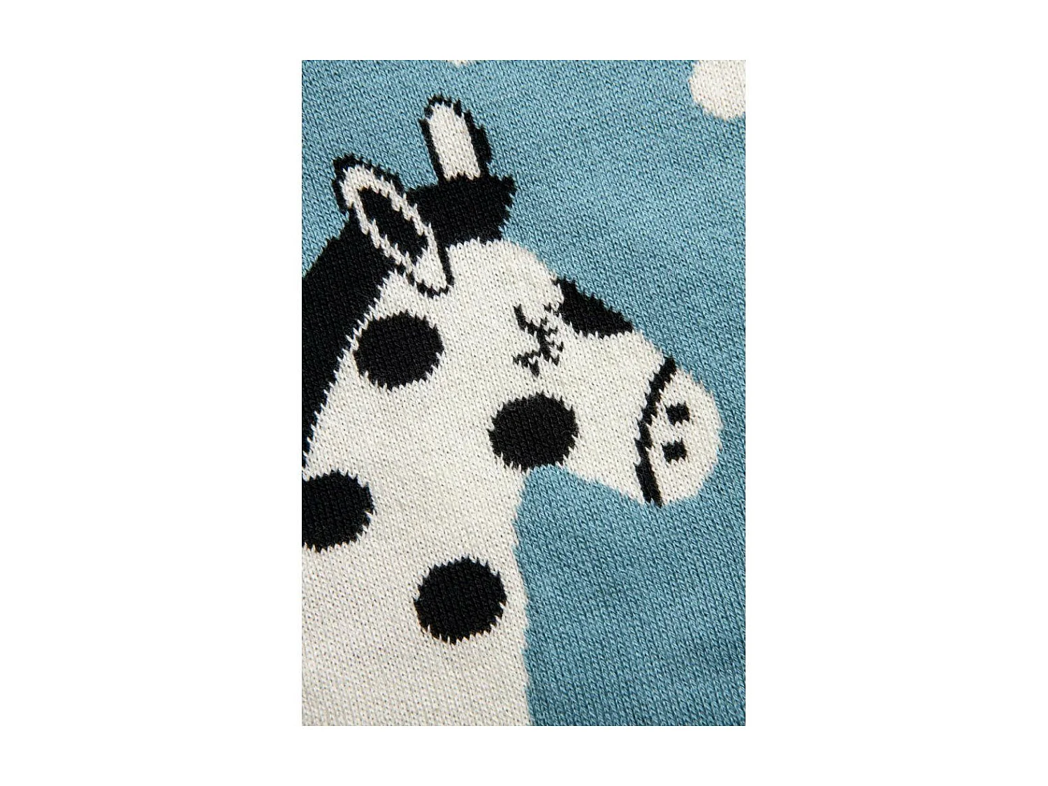 Kissenbezug aus Bio-Baumwolle 35 x 35 Pferd mit Punkten