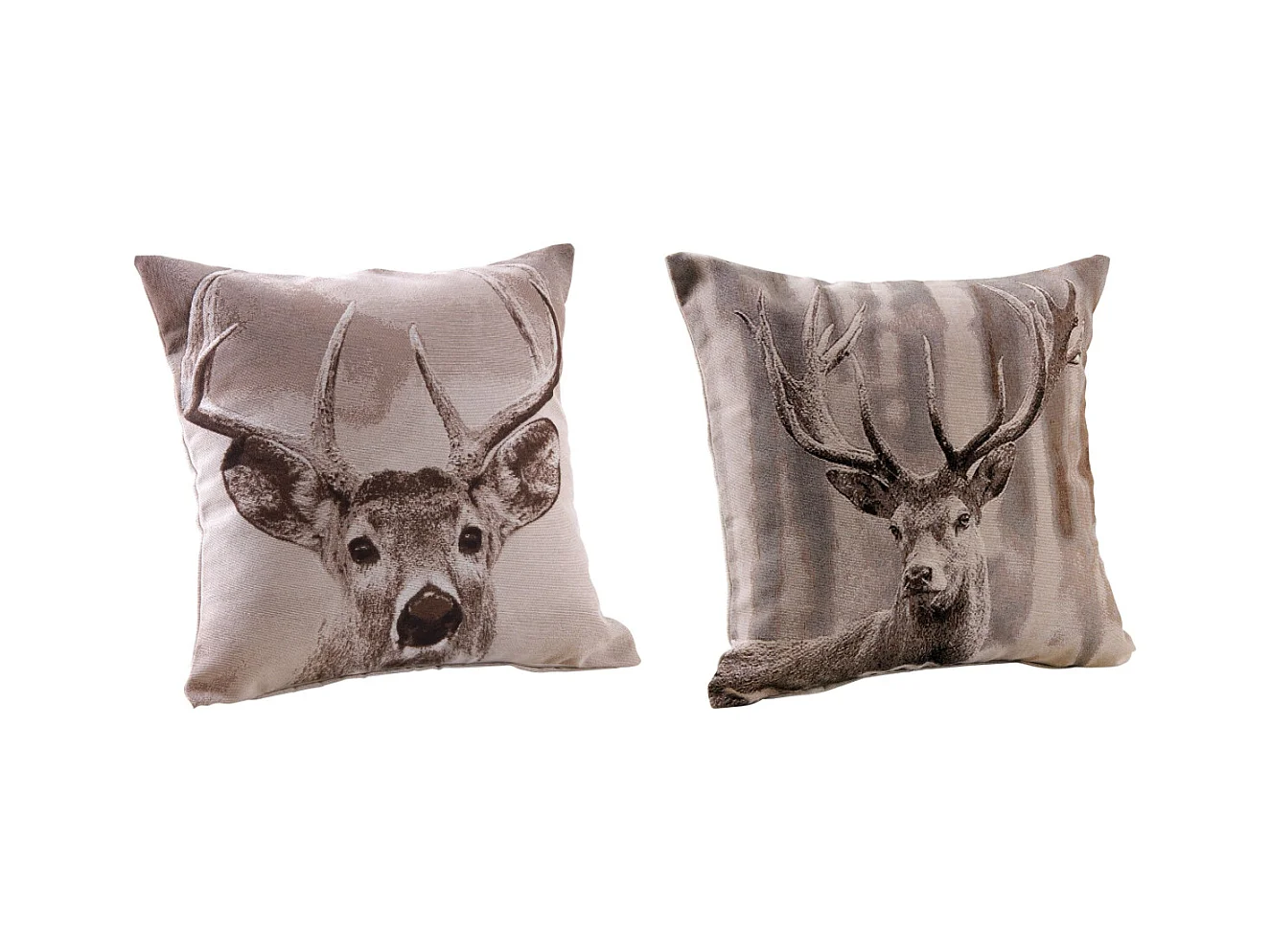 Coussin cerf en coton et polyester (Lot de 2) 60 cm