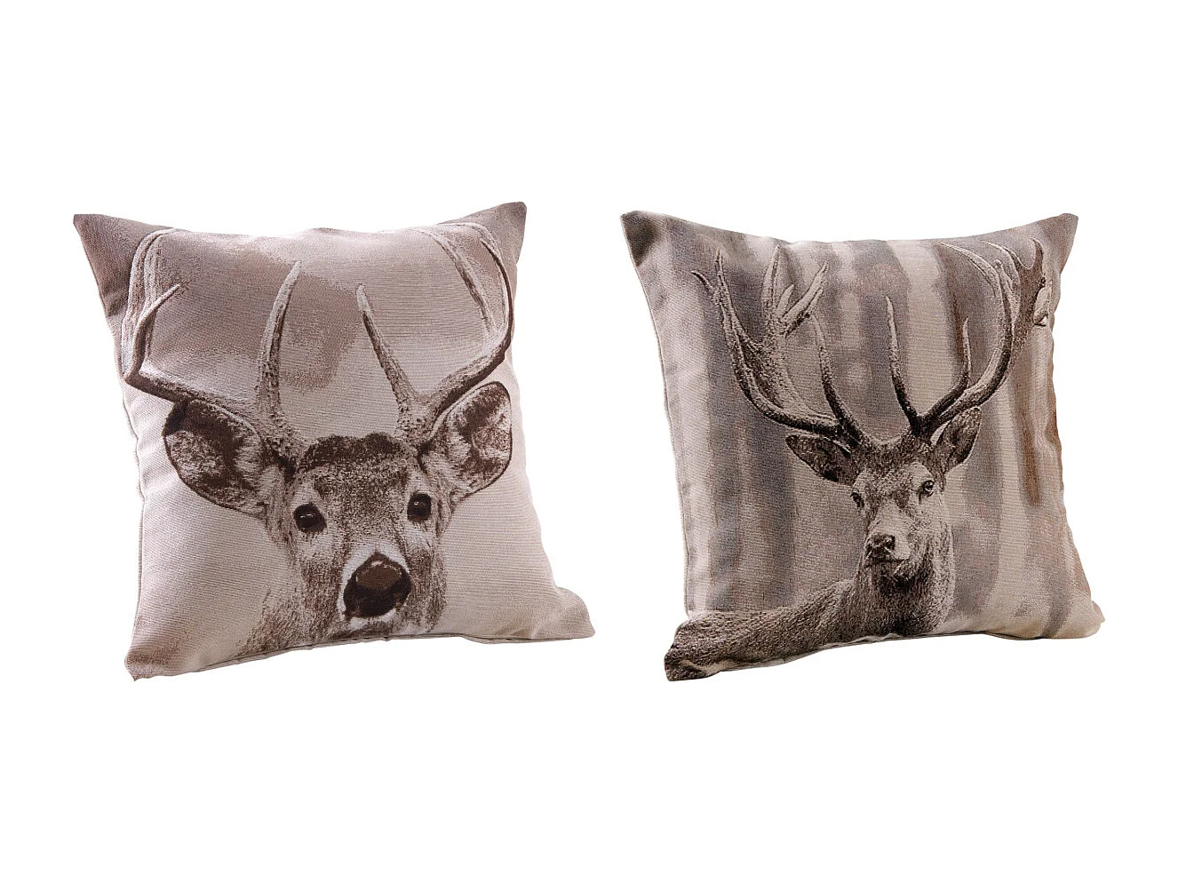 Coussin cerf en coton et polyester (Lot de 2) 60 cm