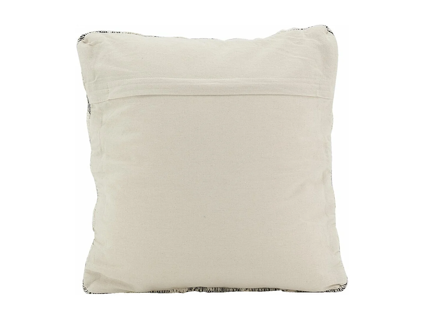 Coussin en coton écru et beige Losanges
