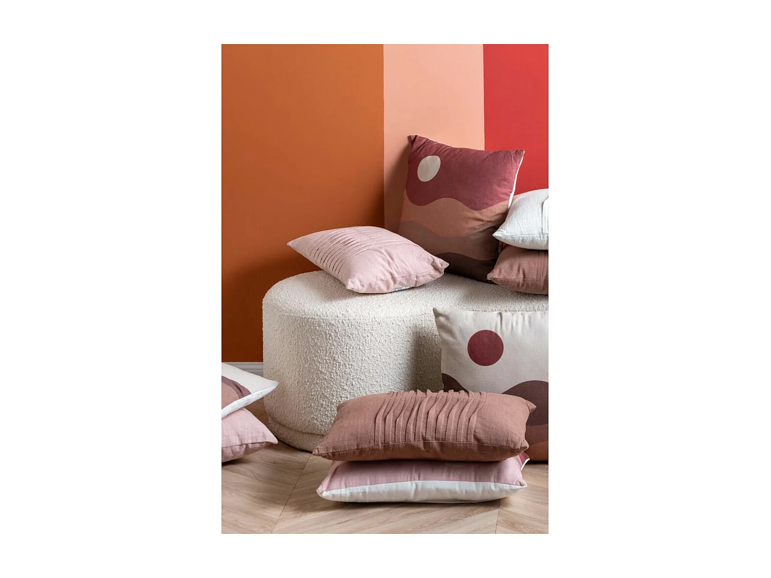 Cuscino rettangolare in cotone 50 x 30 cm Wave