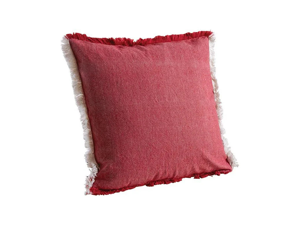 Coussin en coton avec franges
