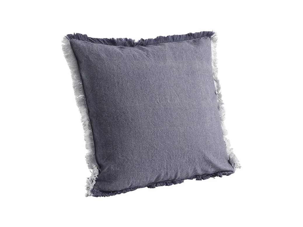 Coussin en coton avec franges