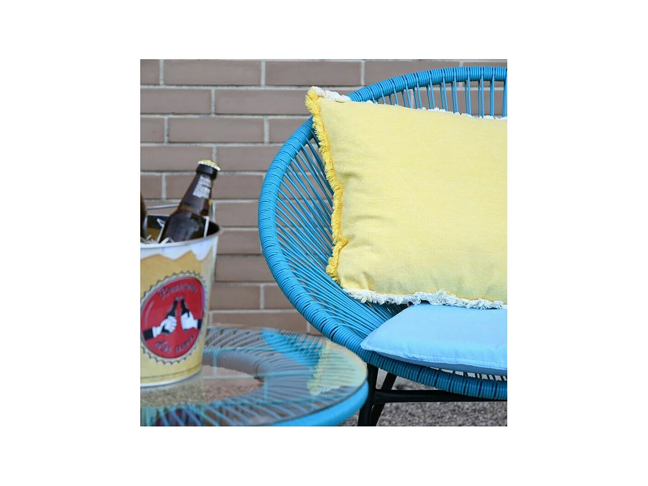 Coussin en coton avec franges