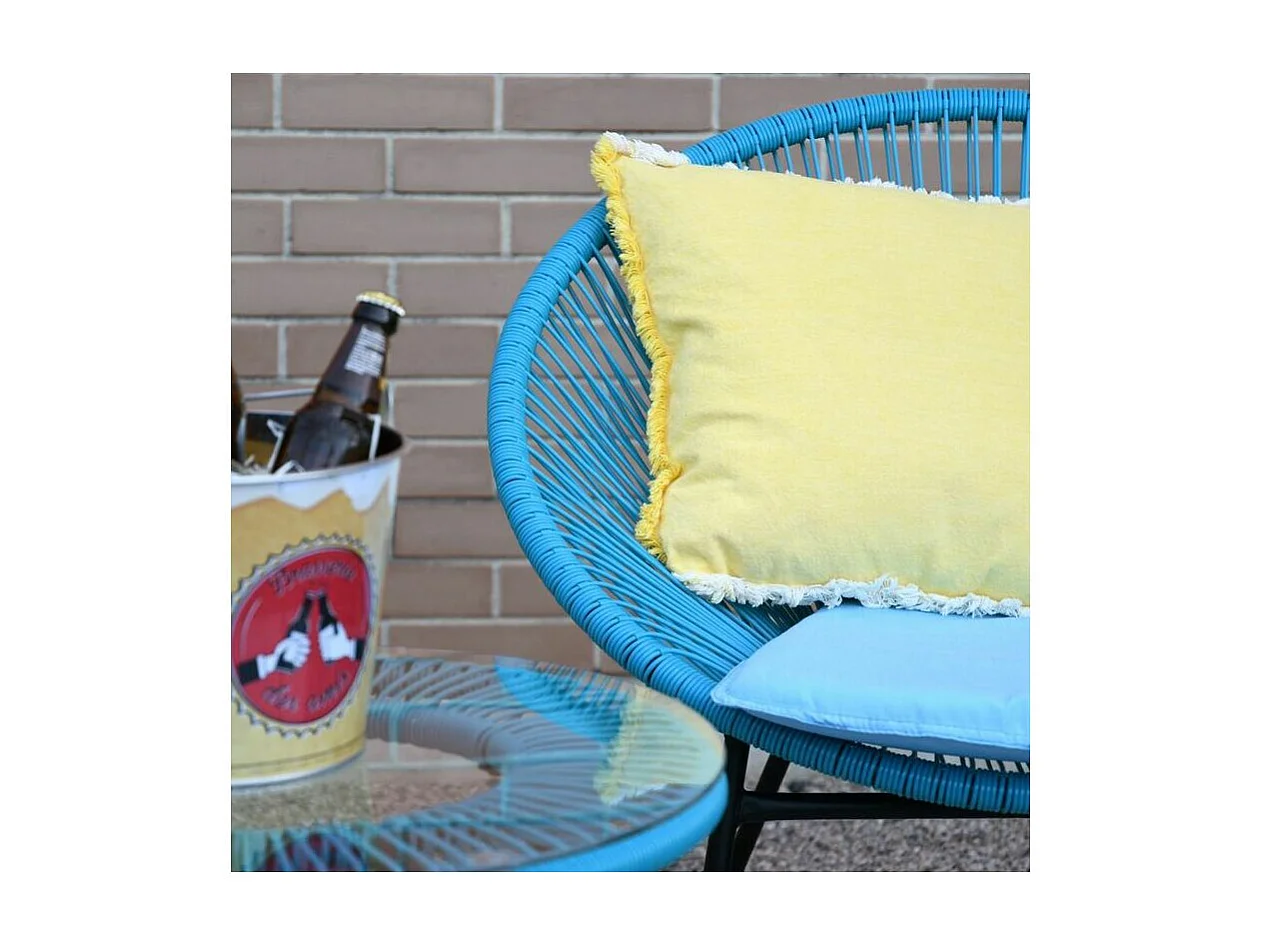 Coussin en coton avec franges