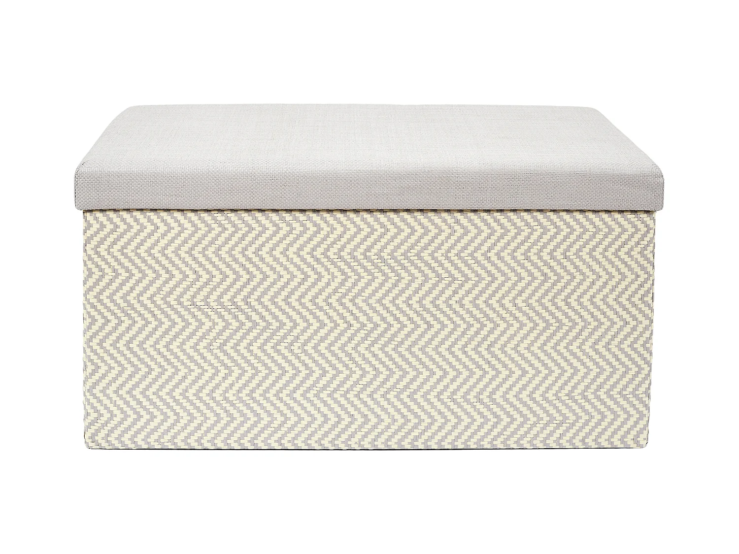 Coffre Banc Pliable Tresse Gris Gris