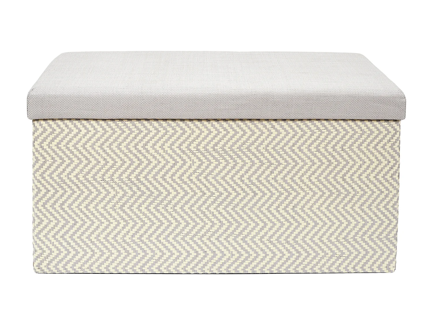 Coffre Banc Pliable Tresse Gris Gris