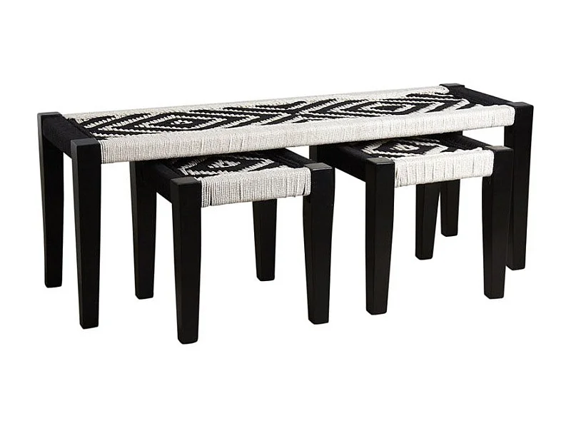 Ensemble berbère banc et tabourets