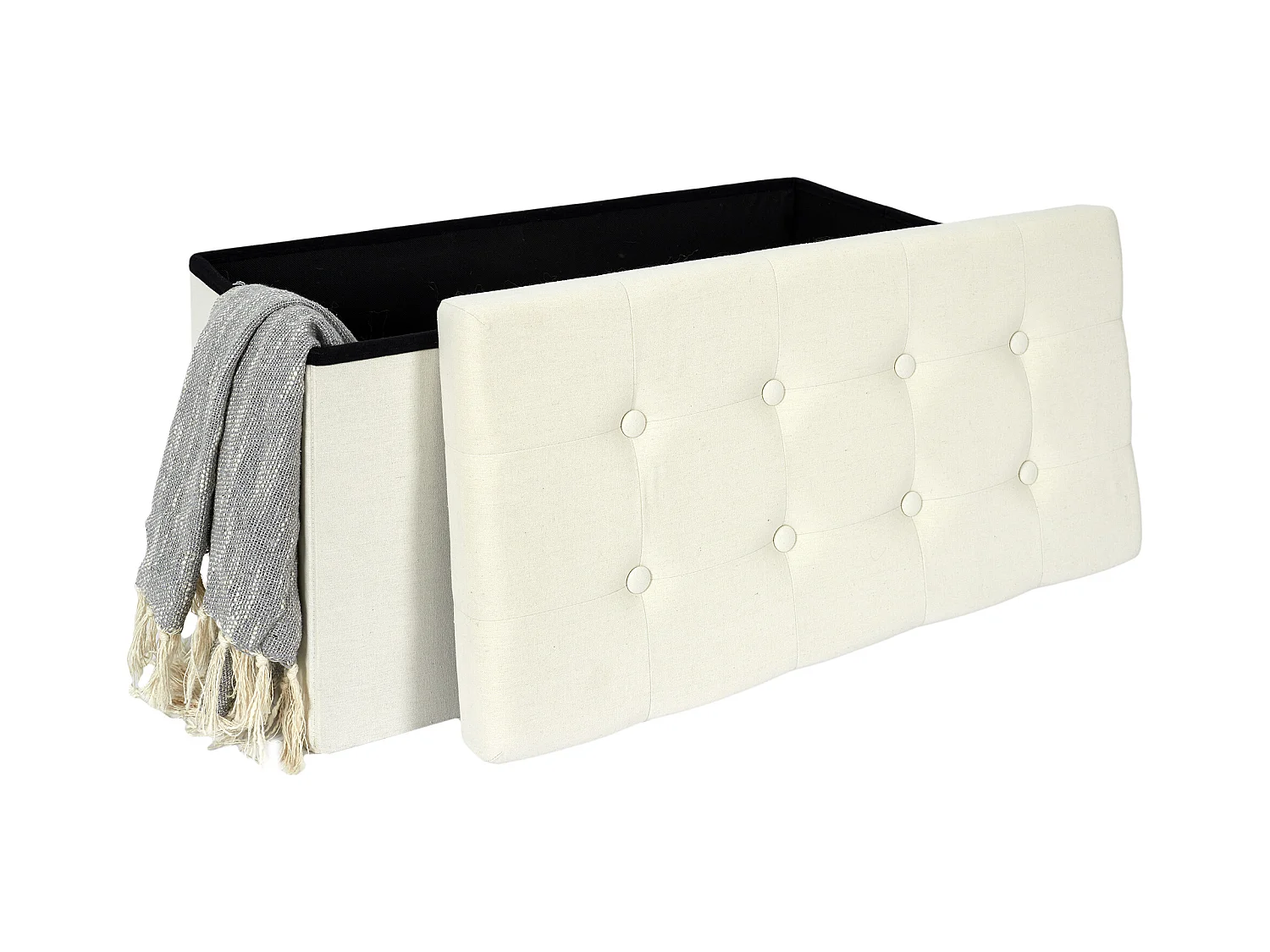 Coffre Banc Pliable Eleonor Beige Beige