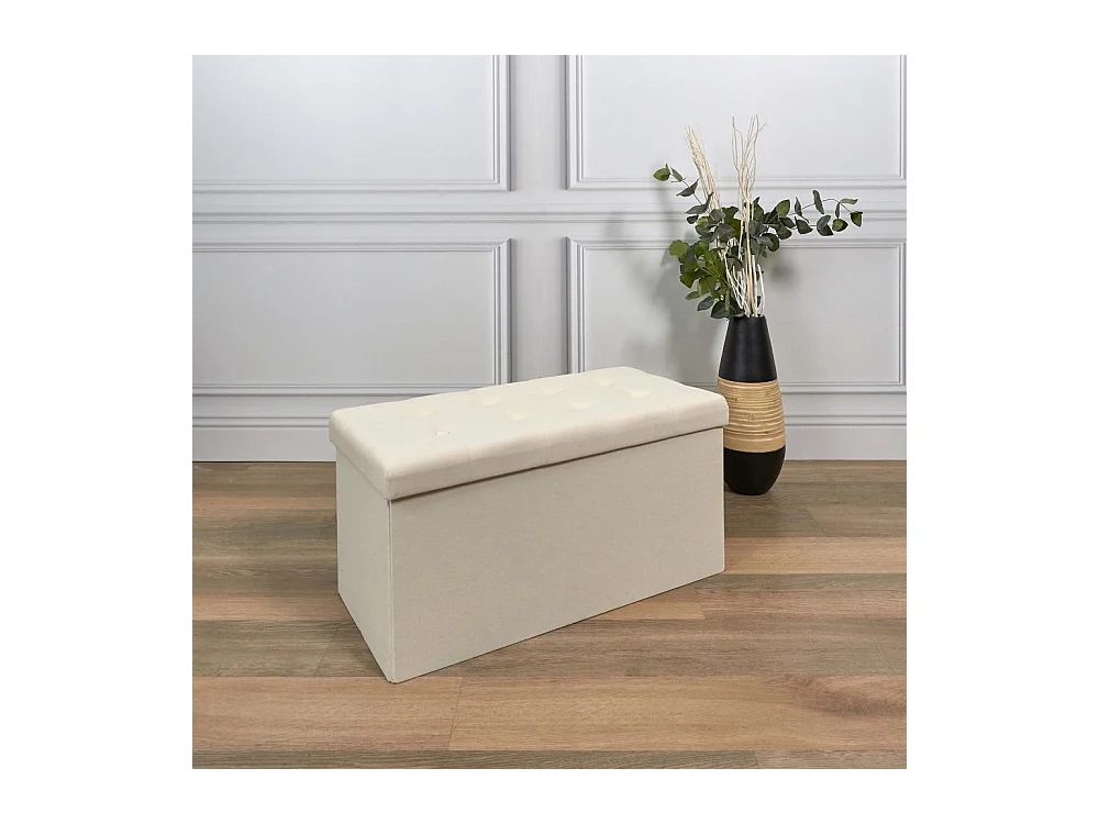 Coffre Banc Pliable Eleonor Beige Beige