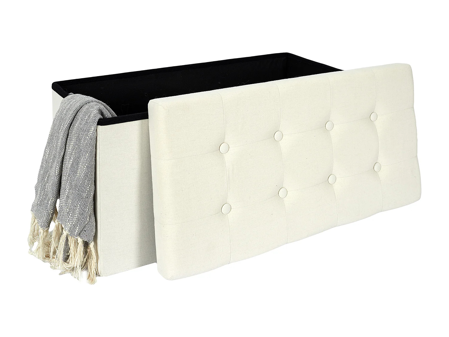 Coffre Banc Pliable Eleonor Beige Beige