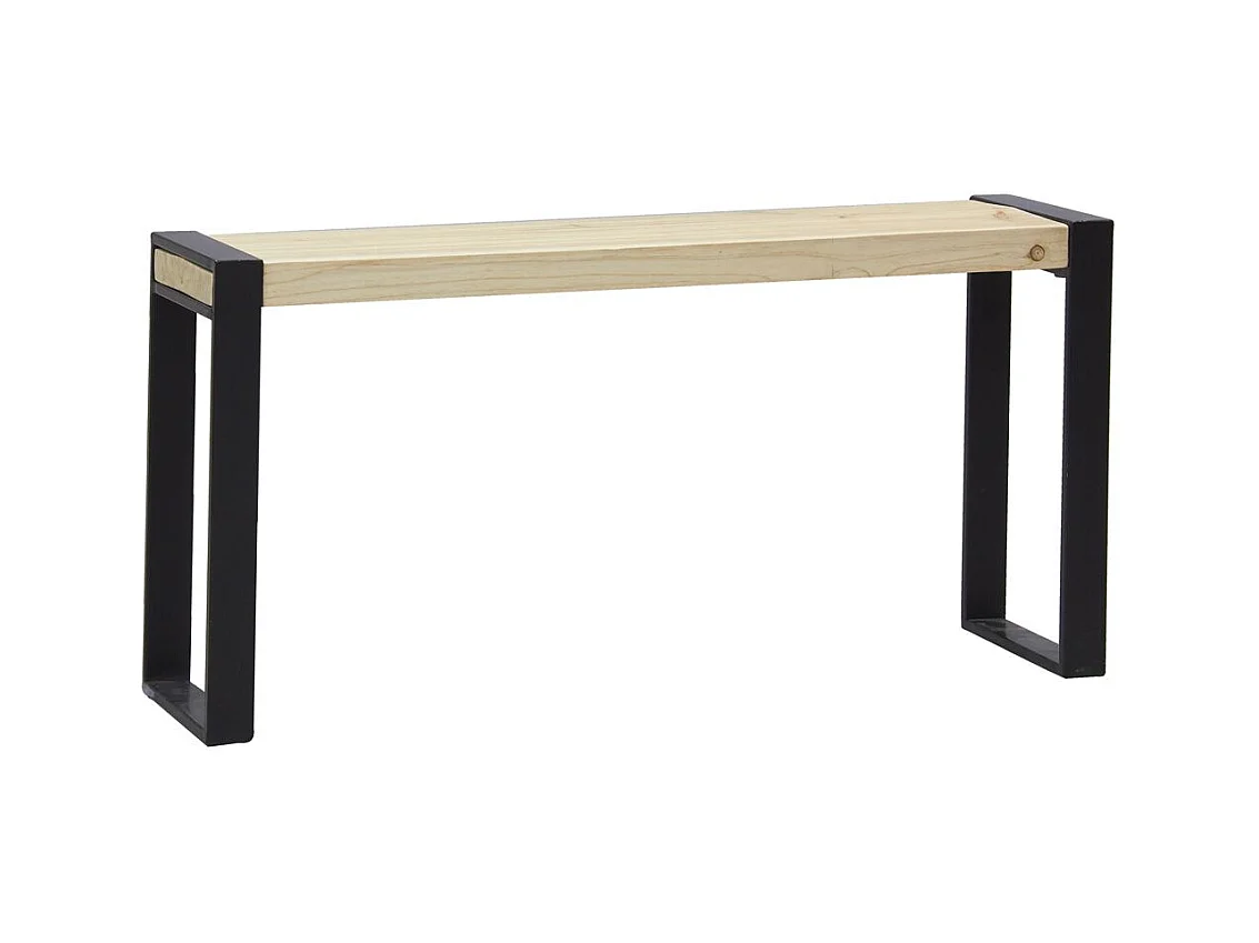 Banc en pin et métal