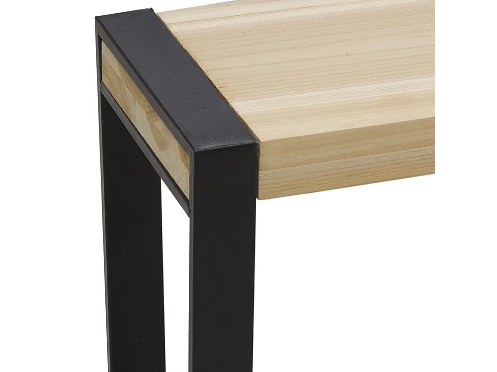 Banc en pin et métal