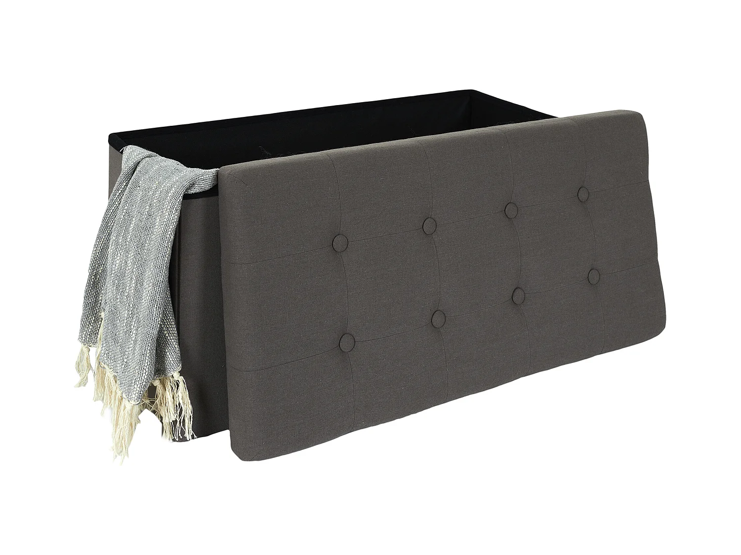 Coffre Banc Pliable Eleonor Gris Gris