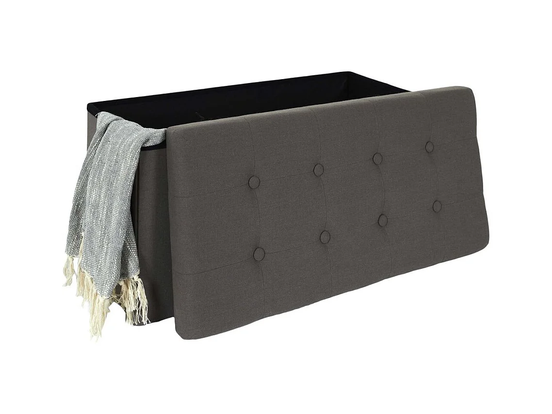 Coffre Banc Pliable Eleonor Gris Gris