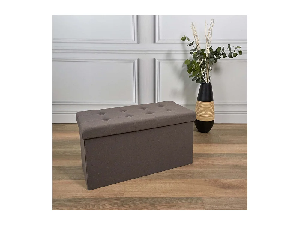 Coffre Banc Pliable Eleonor Gris Gris