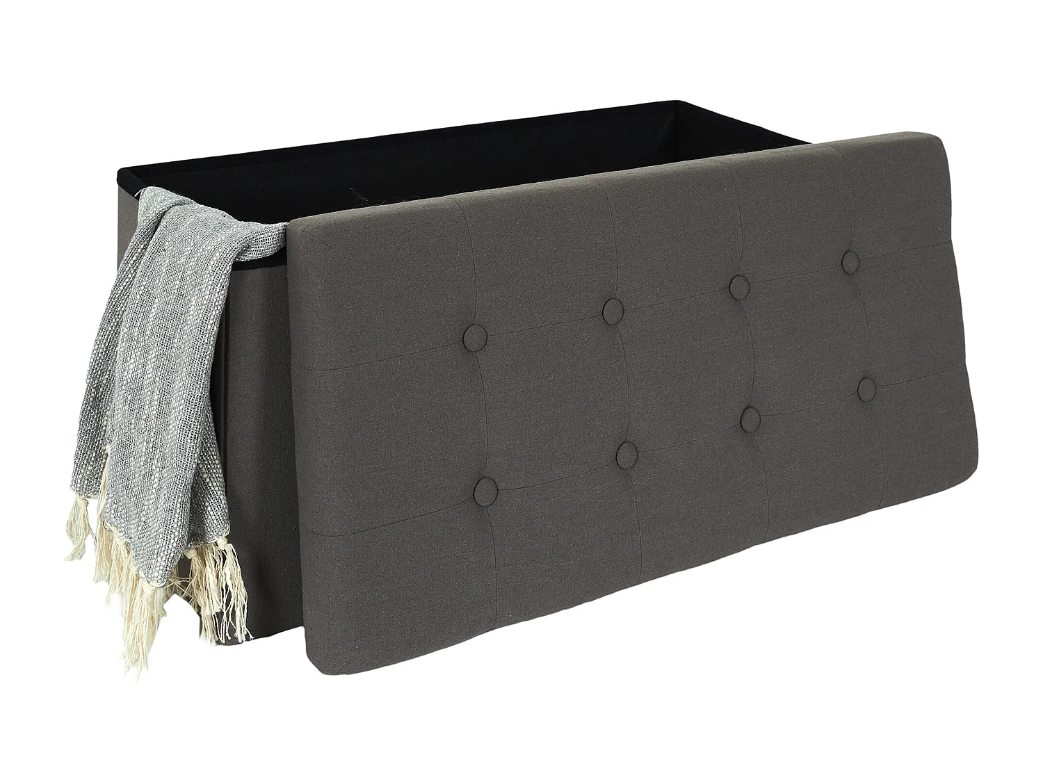 Coffre Banc Pliable Eleonor Gris Gris