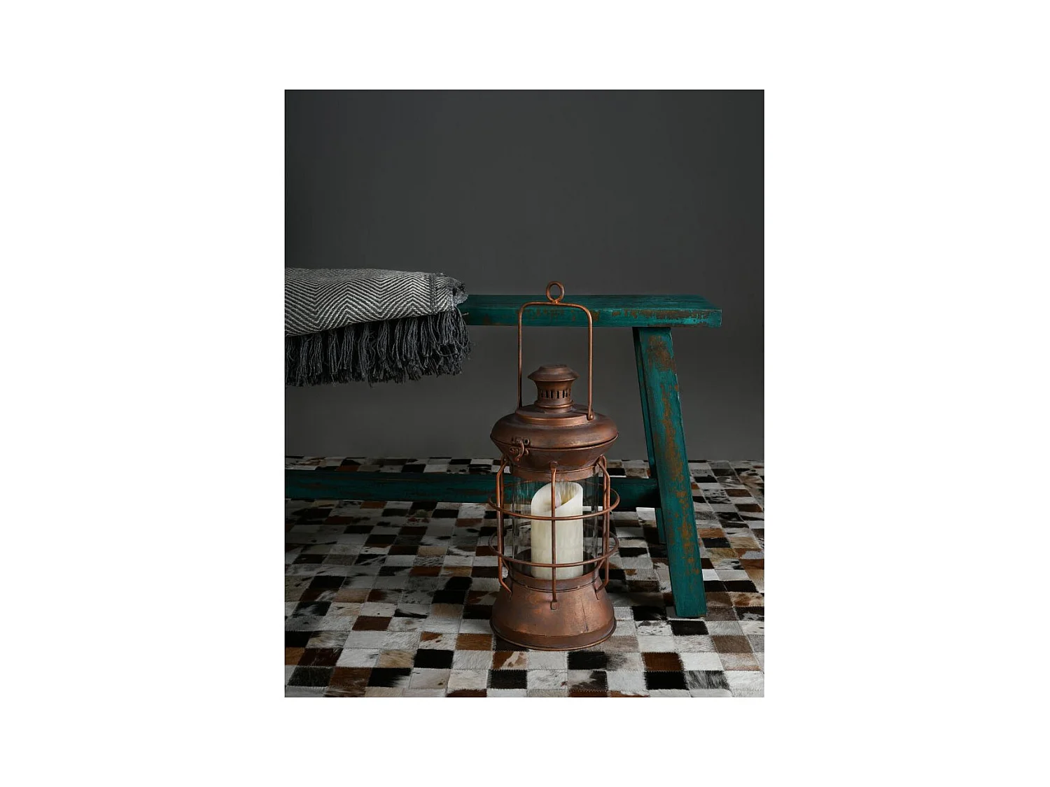 Banc en acajou teinté