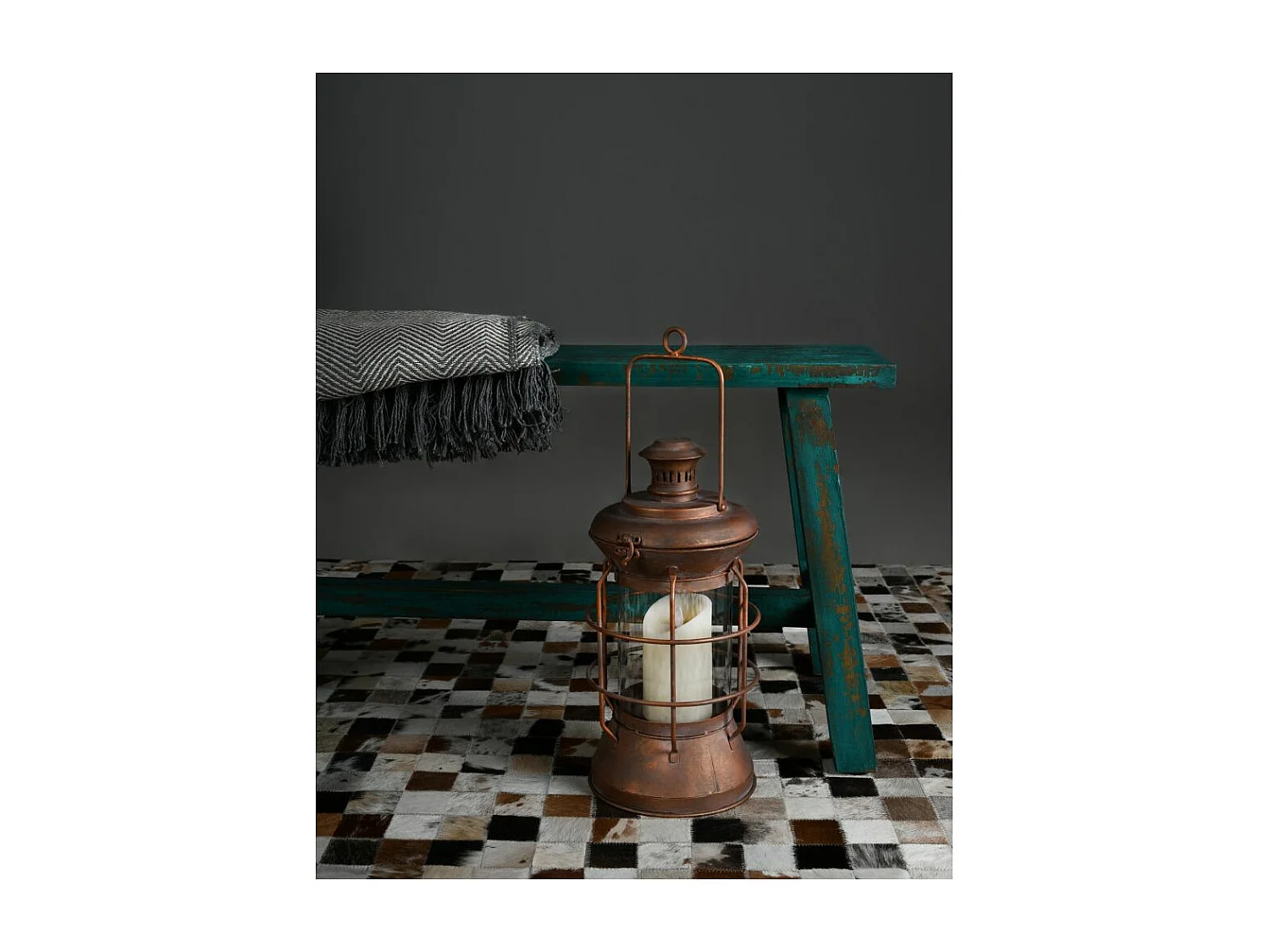 Banc en acajou teinté