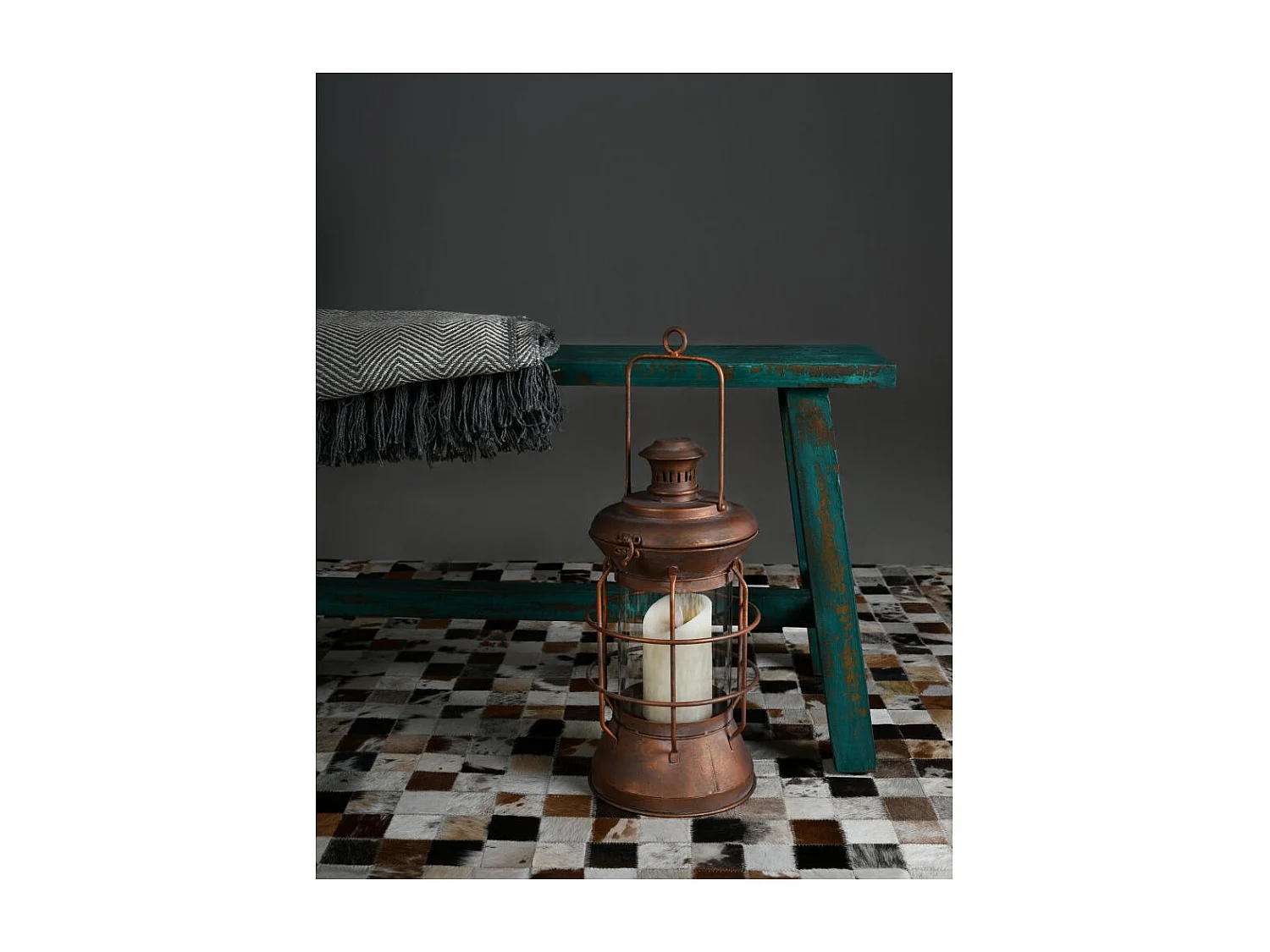 Banc en acajou teinté