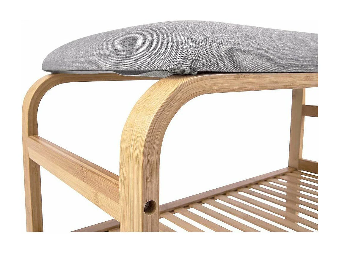 Banc en bambou avec coussin Fabric