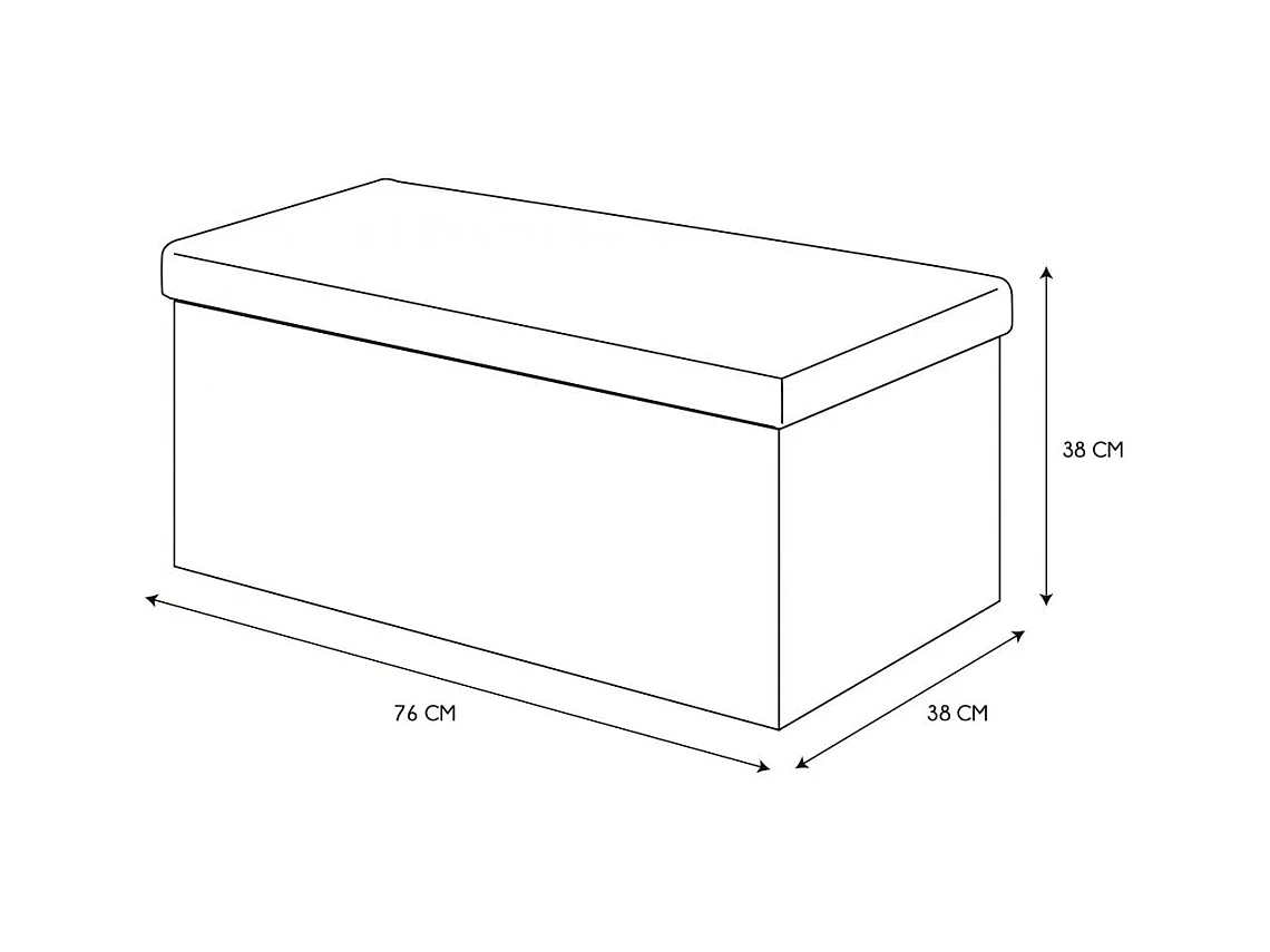 Banc Pliable & Coffre "Rétro" 76cm Bleu Nuit