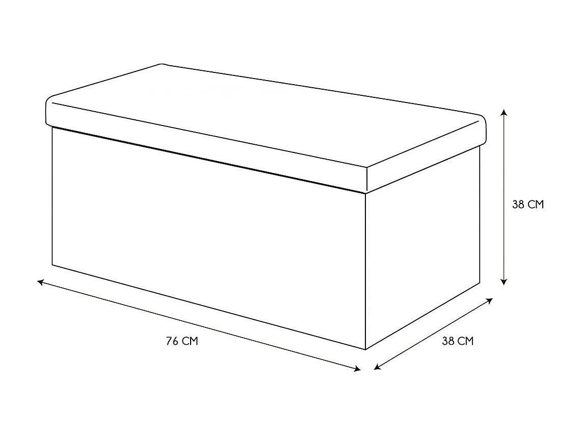 Banc Pliable & Coffre "Rétro" 76cm Bleu Nuit