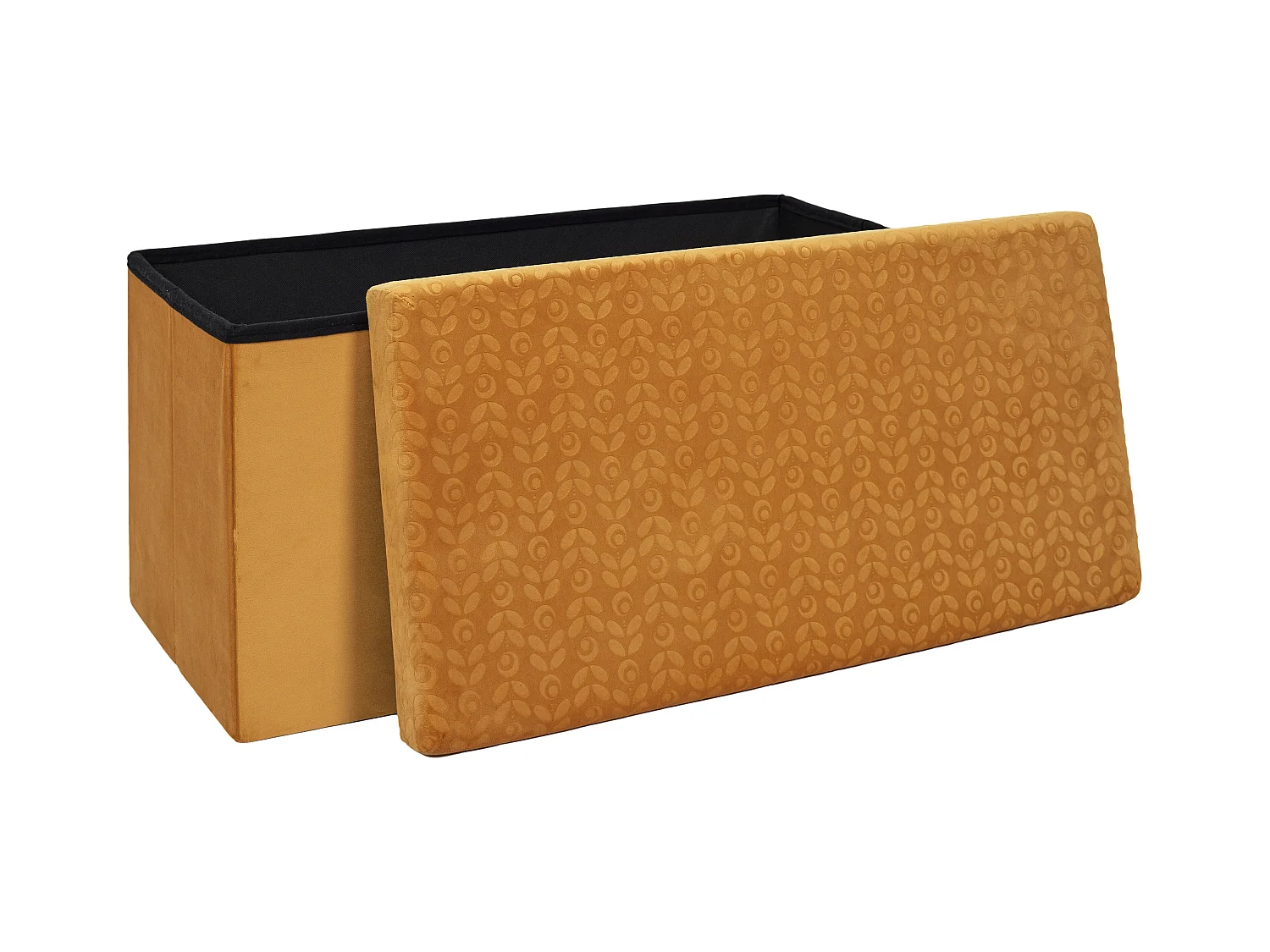 Coffre Banc Pliable Retro Moutarde Jaune