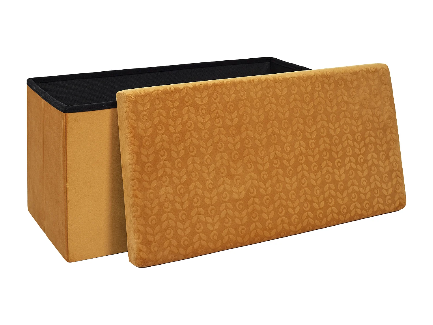 Coffre Banc Pliable Retro Moutarde - Lot De Out Jaune