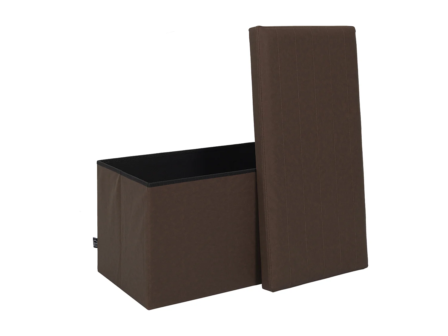 Coffre Banc Pliable Pu Marron Marron