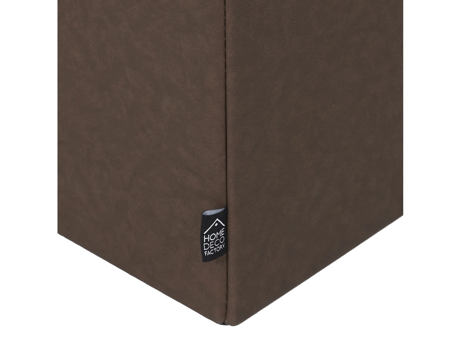 Coffre Banc Pliable Pu Marron Marron