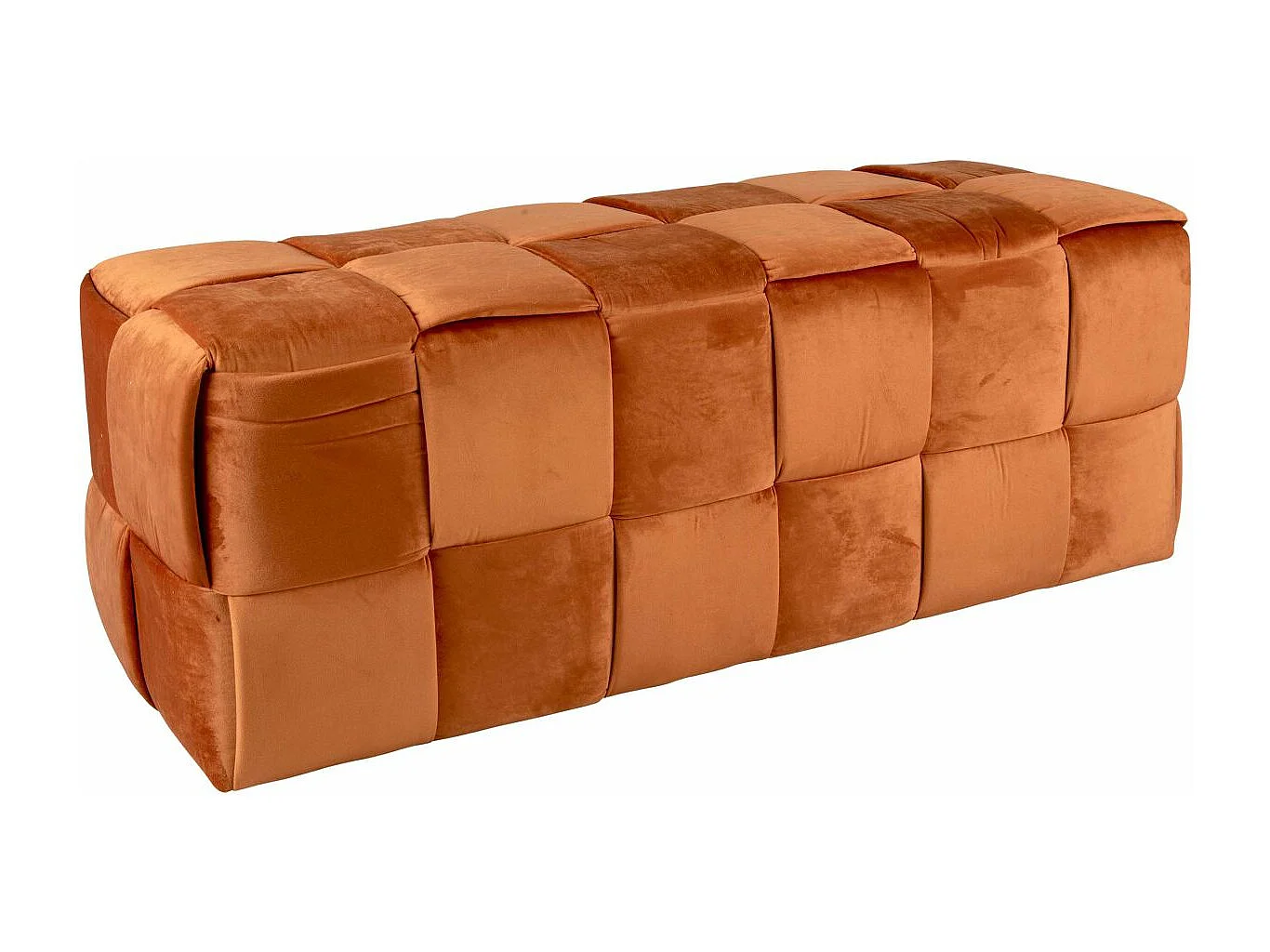 Banc en velours Weaved Orange