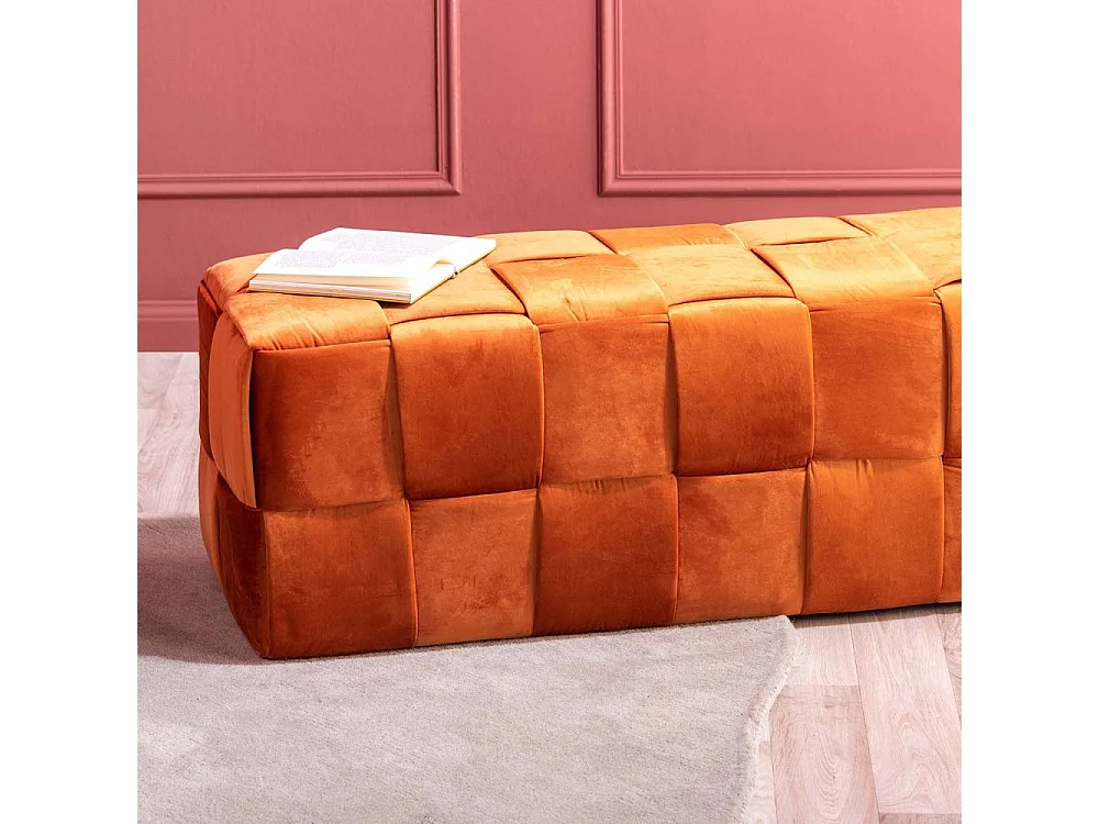Banc en velours Weaved Orange