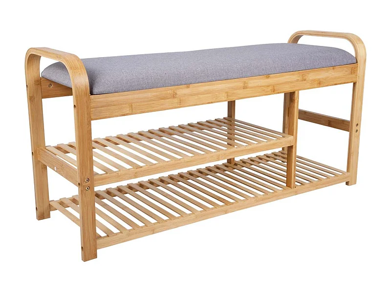 Banc en bambou avec étagères Arch