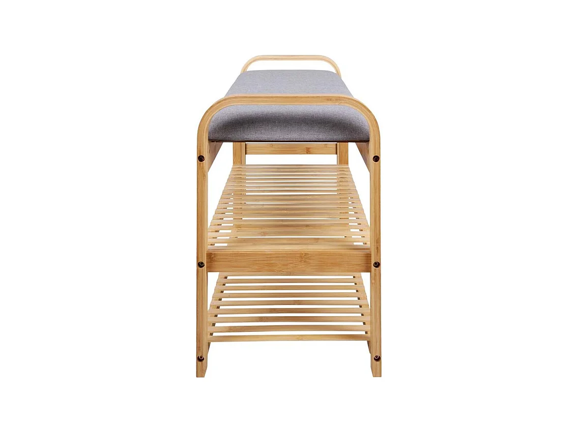 Banc en bambou avec étagères Arch