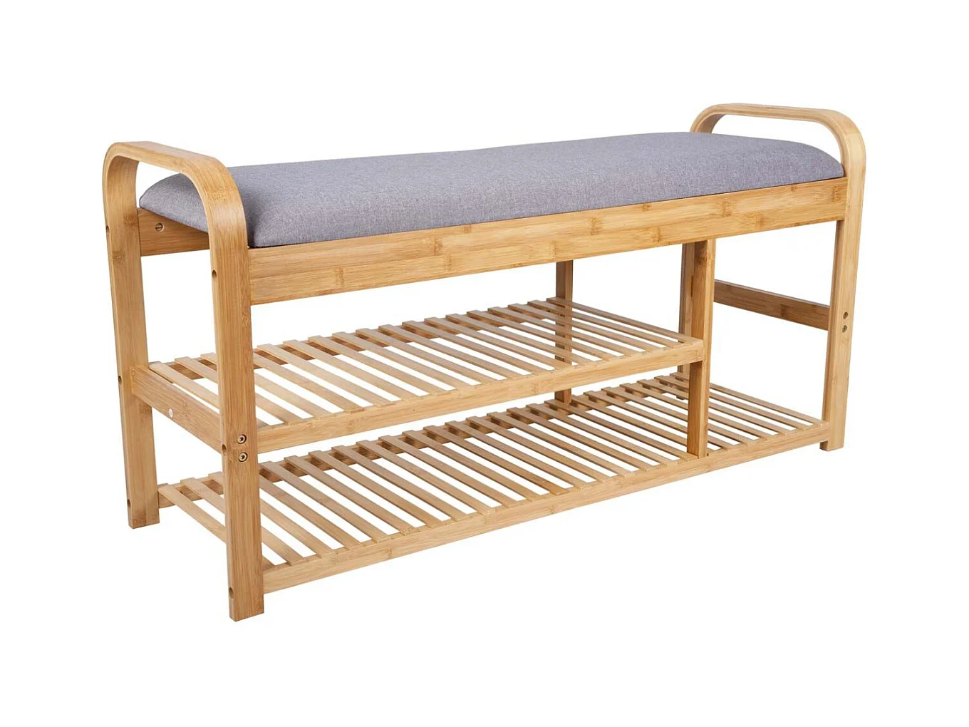 Banc en bambou avec étagères Arch
