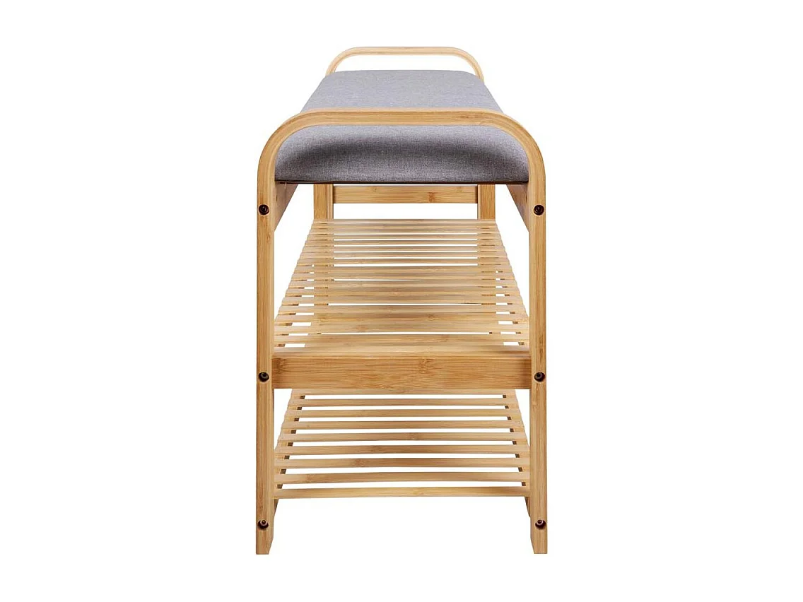 Bambusbank mit Regalen Arch