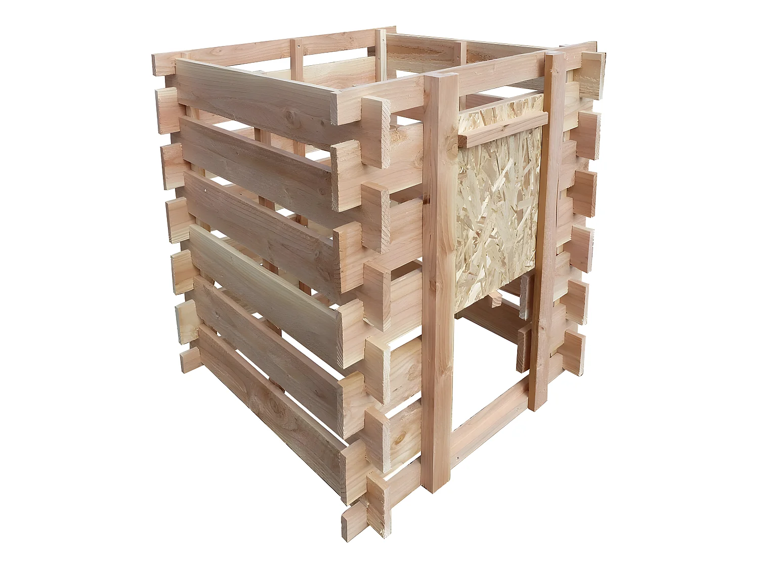 Compostiera in legno di abete douglas naturale da 379 litri