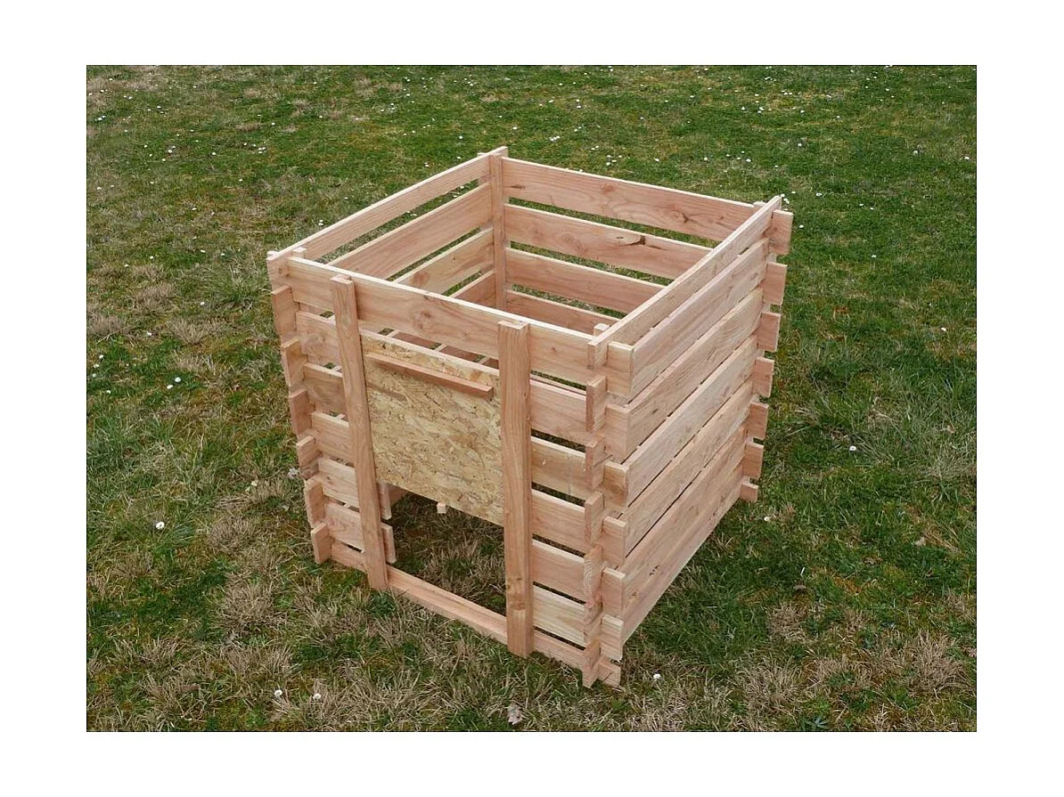 Composteur en bois de douglas naturel 700 litres