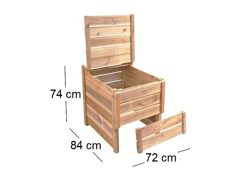 Composteur de jardin en bois Douglas du Morvan PEFC 350 litres