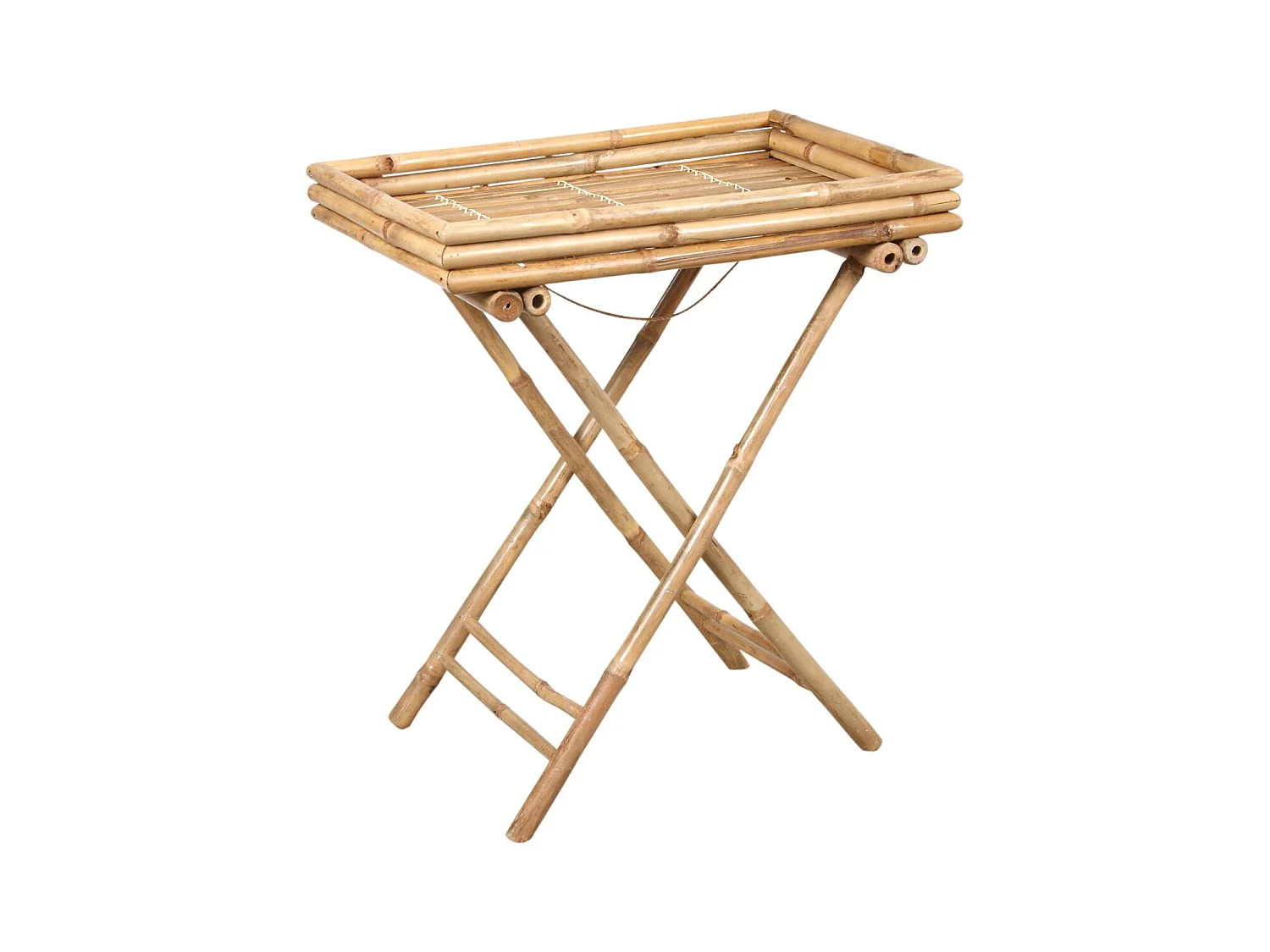 Plateau sur pied en bambou