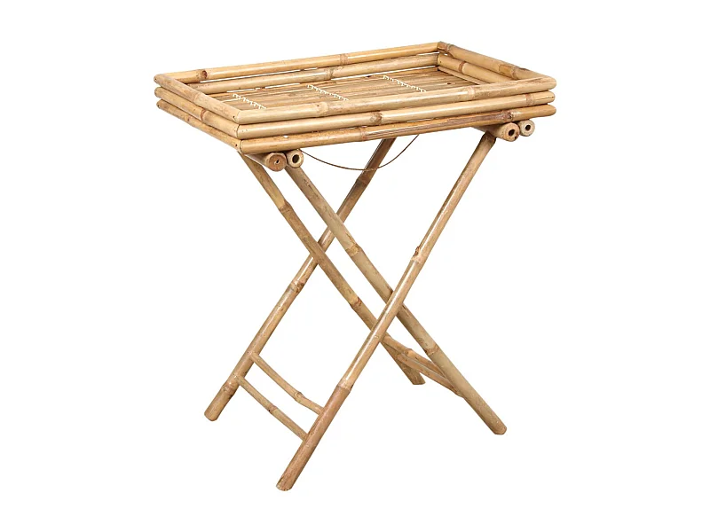 Plateau sur pied en bambou