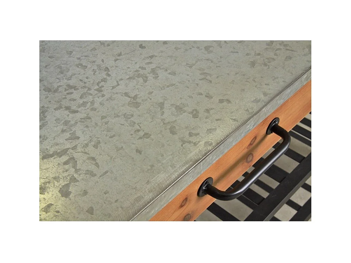 Desserte en bois et métal laqué