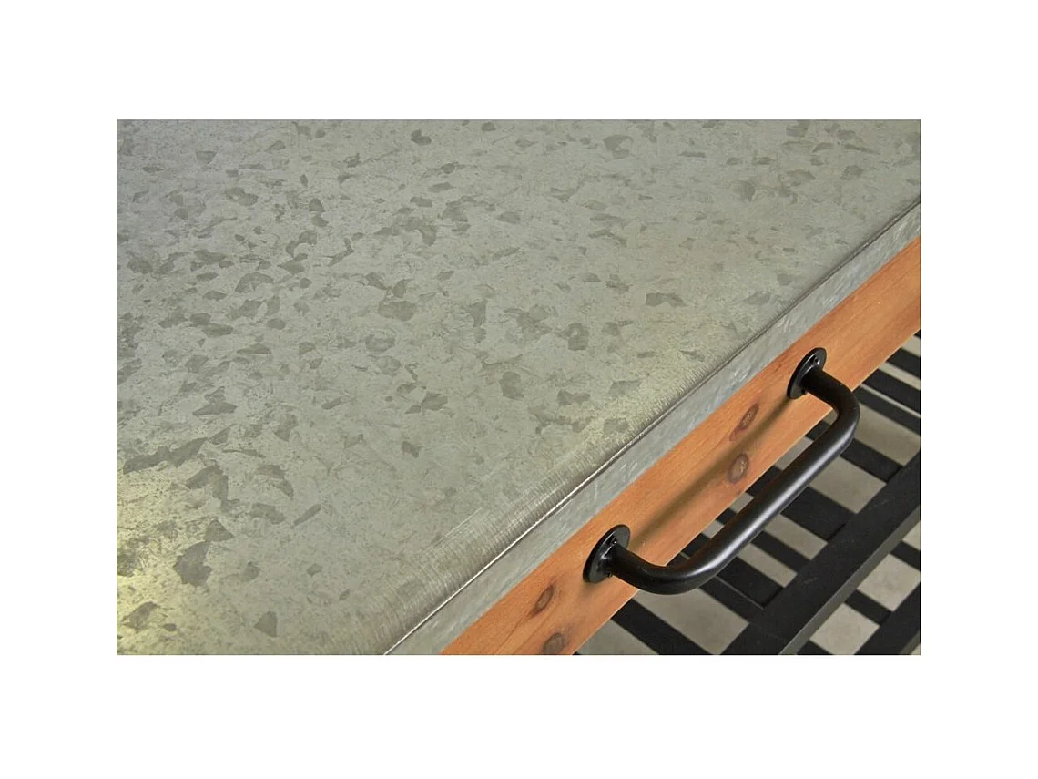 Desserte en bois et métal laqué